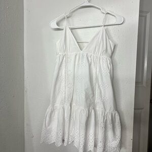 Zara openwork embroidered dress